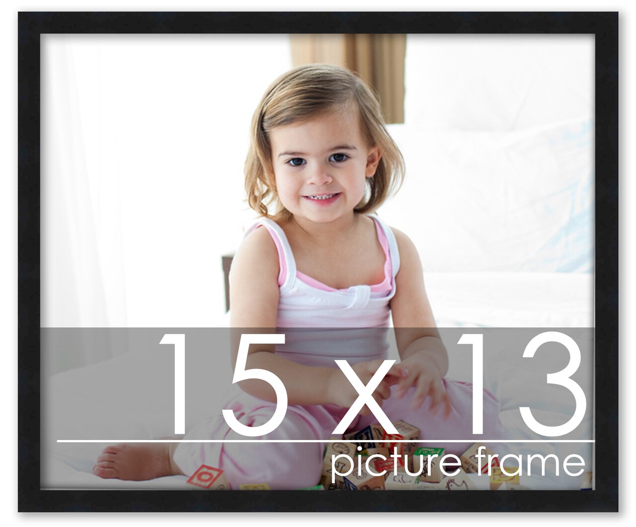 Simple Black Picture Frame - UV Acrylic, Backing Board, Hanging Hardware Included